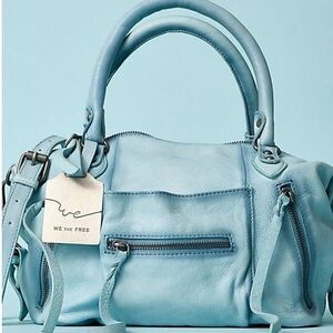 We The Free by Free People Baby Emerson Tote Bag Sail Blue Sold Out! NEW